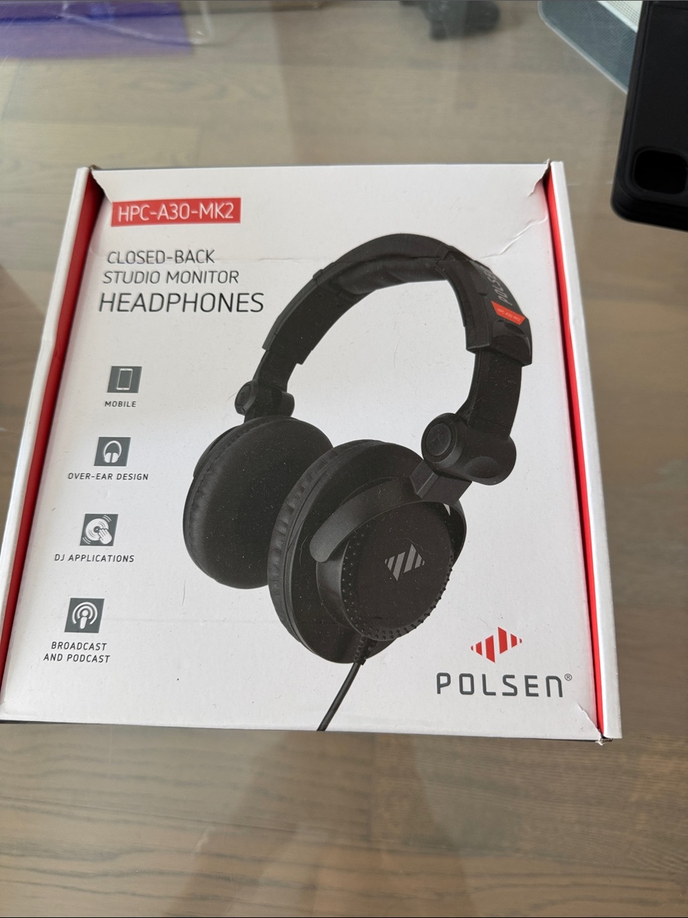 brand new Polsen HPC-A30-MK2 Black Closed-Back Studio Monitor Headphones